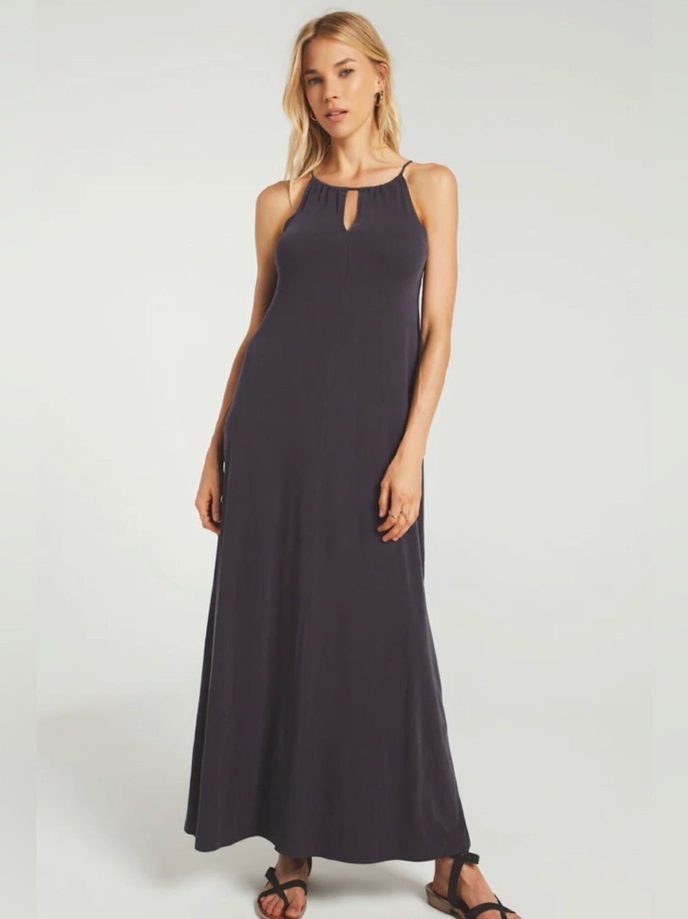 Z Supply Marta Maxi Dress Size Small Sleeveless Keyhole‎ Minimalist Boho